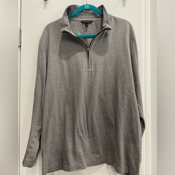 Banana republic XL grey lightweight half zip pullover euc - Picture 1 of 2